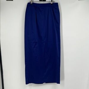Talbots Royal Blue Satin Maxi Skirt Size 6